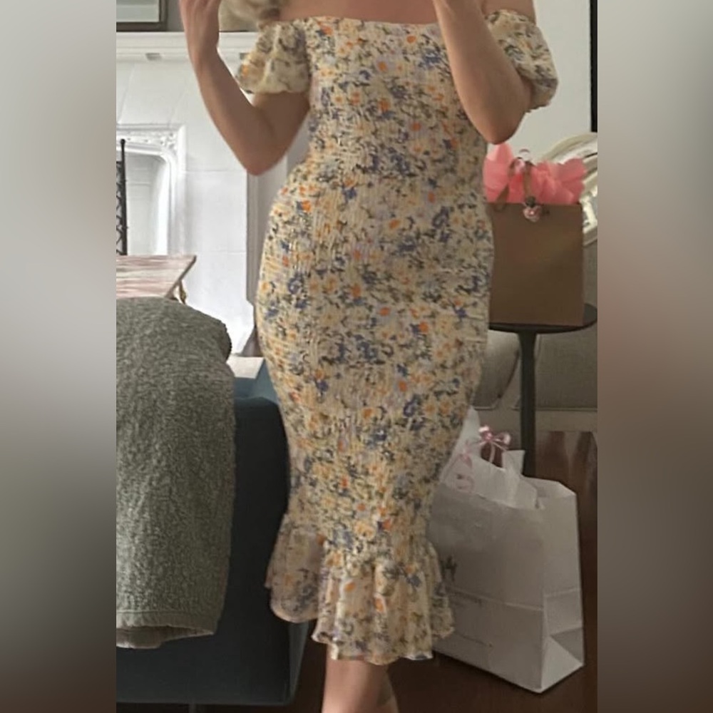 UO Floral Off-Shoulder Dress